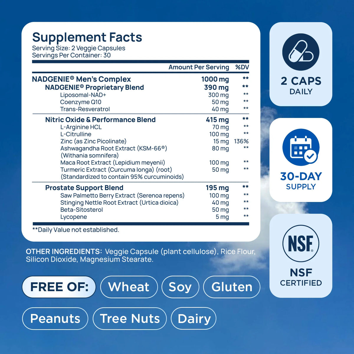 Daily NAD+ Formula for Men's Energy and Vitality