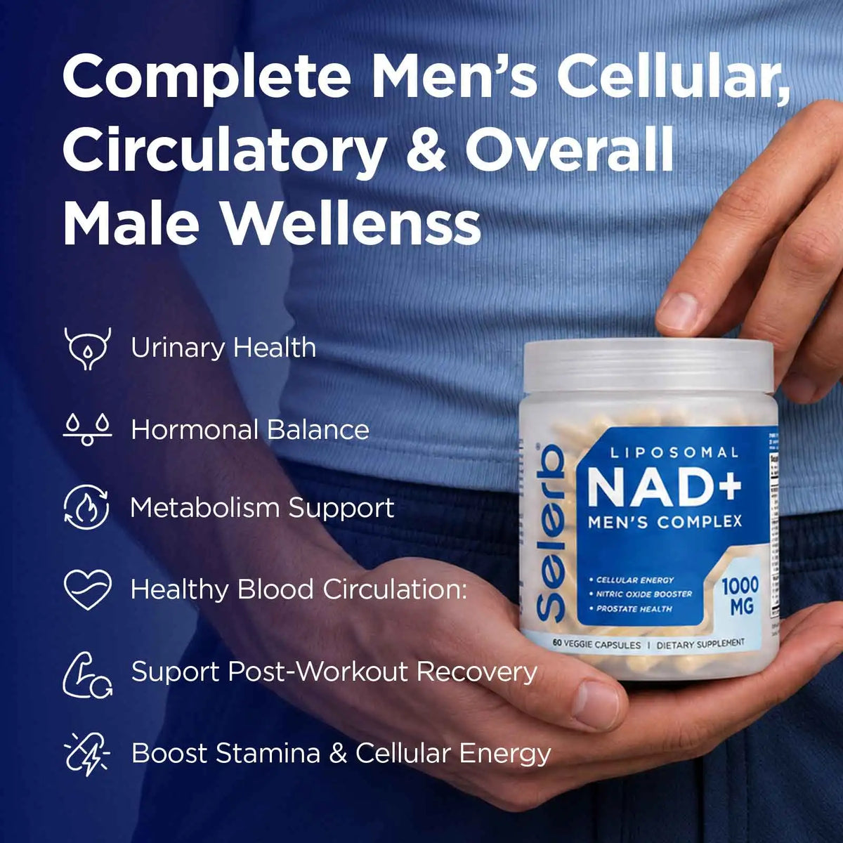 Daily NAD+ Formula for Men's Energy and Vitality