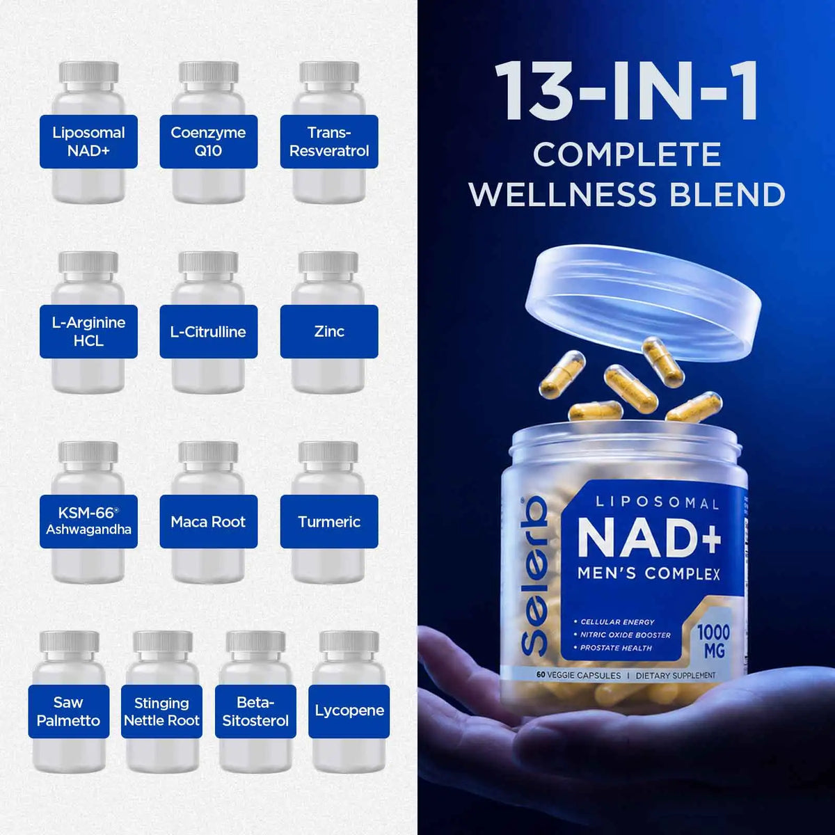 Daily NAD+ Formula for Men's Energy and Vitality