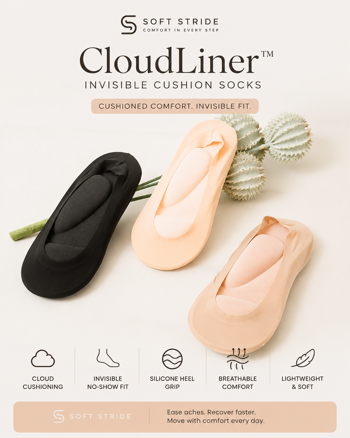CloudStep™ Invisible Cushion Insoles