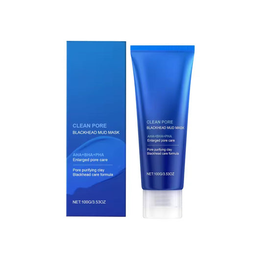 ClearPore Deep-Cleanse Mud Mask box and tube, 100g